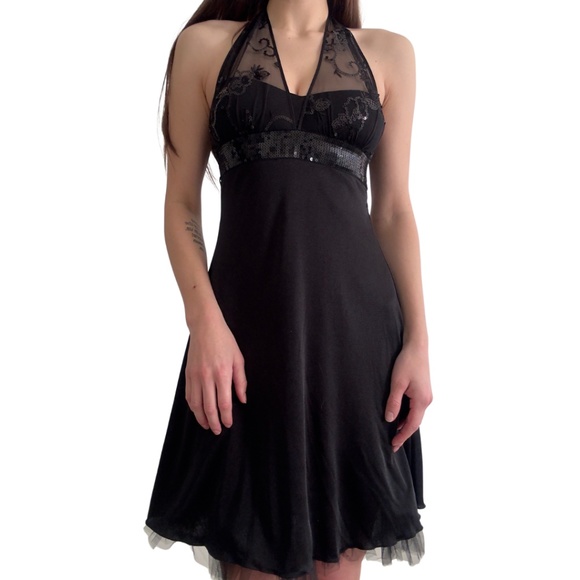 Teeze Me Mini Dress with Halter Straps - Picture 1 of 4